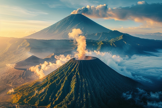 Foto grátis desastre natural erupção vulcânica