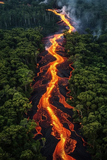 Foto grátis desastre natural erupção vulcânica