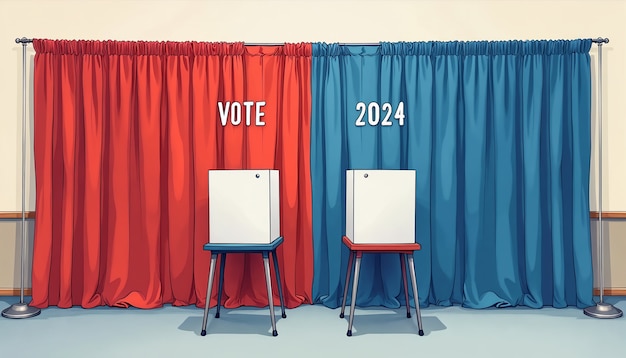 Foto grátis eleições dos estados unidos de 2024 ilustradas