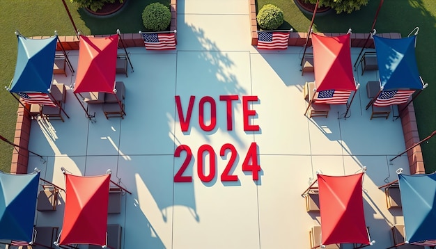 Foto grátis eleições dos estados unidos de 2024 ilustradas