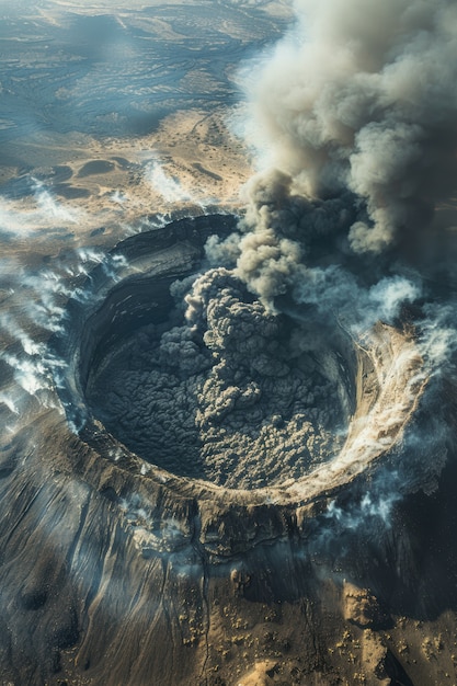 Foto grátis erupção vulcânica de rocha derretida