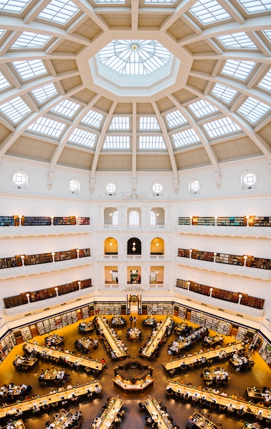 Foto grátis estado da biblioteca em melbourne