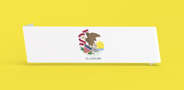 Foto grátis estandarte da bandeira de illinois