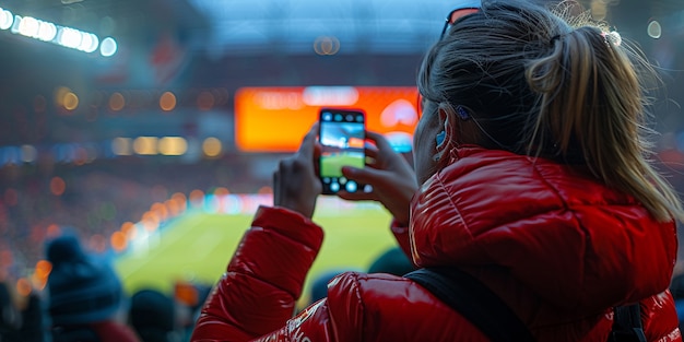 Foto grátis fãs de futebol animando sua equipe