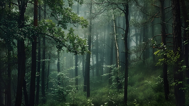 Foto grátis floresta de aokigahara em estilo altamente detalhado