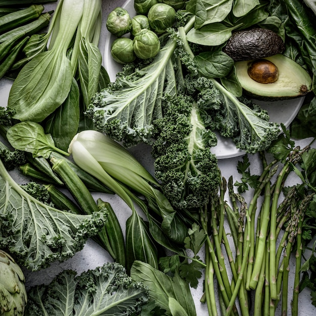 Foto grátis fotografia de alimentos de dieta vegana com vegetais mistos