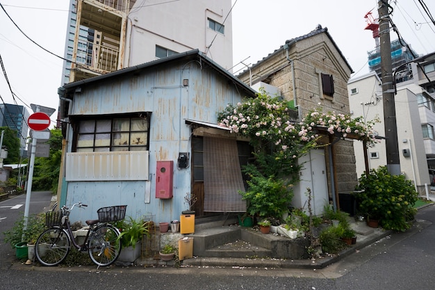 Foto grátis fundo de casa assombrada com bicicleta