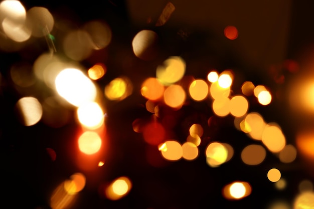 Fundo de Natal com luzes de bokeh