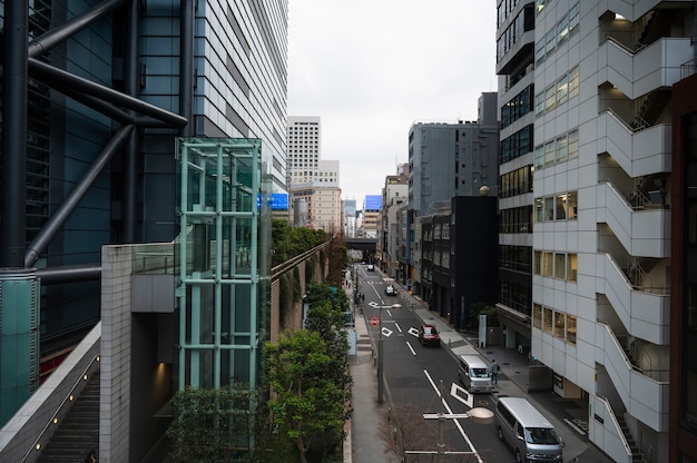 Foto grátis fundo de rua de tóquio moderno