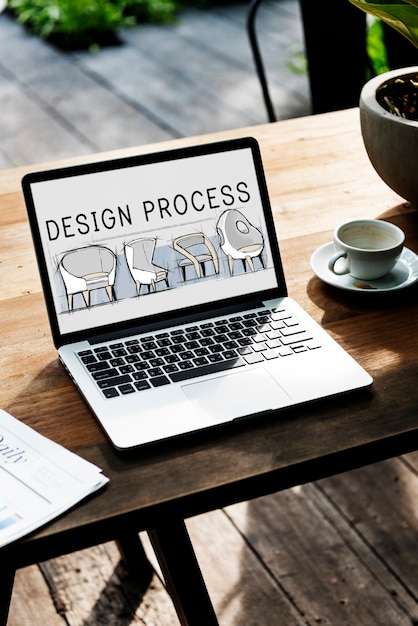 Foto grátis ícone do processo de design de criação de ideias