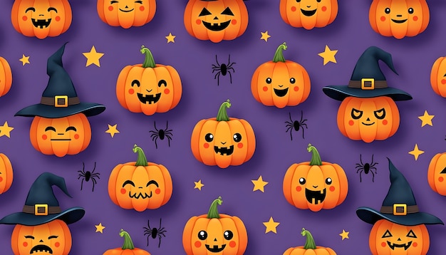 Foto grátis ilustração de desenho de padrão de halloween