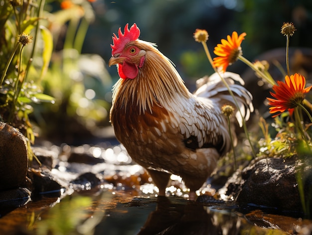 Foto grátis imagem de frango gerada por ai