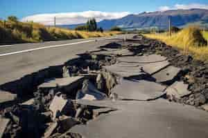 Foto grátis paisagem de terremoto extremo