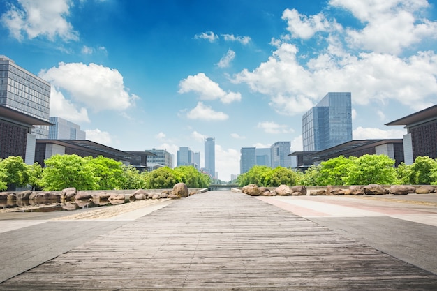 Parque no centro financeiro de lujiazui, Xangai, China