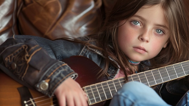 Foto grátis personagem tocando guitarra elétrica