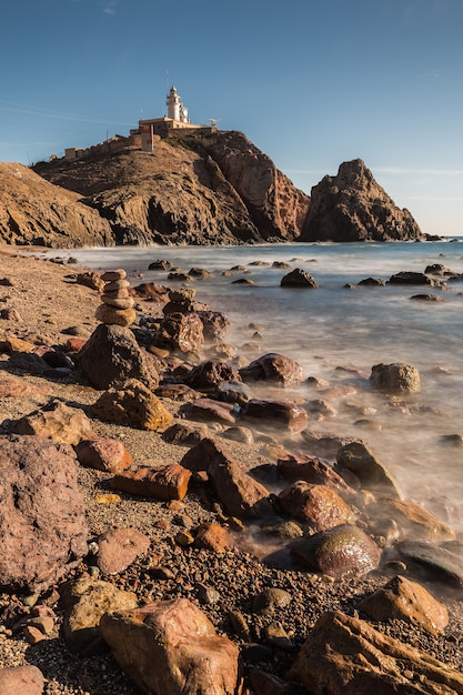 Foto grátis praia corralete, parque natural de cabo de gata, espanha