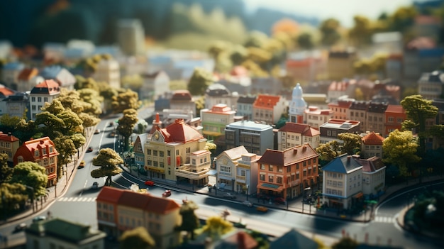 Foto grátis renderização de um mundo em miniatura