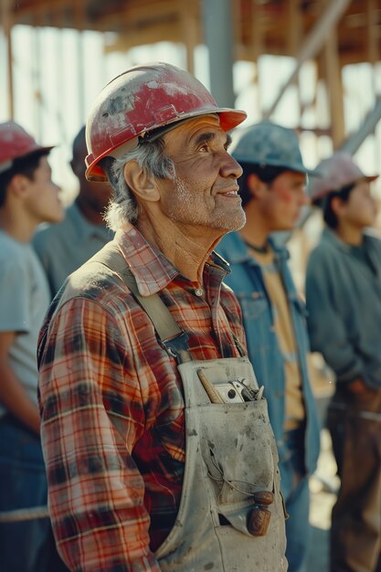 Retrato de pessoa que trabalha na indústria da construção