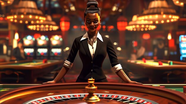 Roleta de casino em 3D