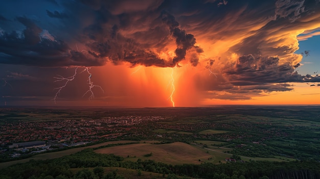 Foto grátis tempestade sobre a cidade