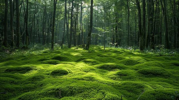 Foto grátis uma bela cena da floresta japonesa.