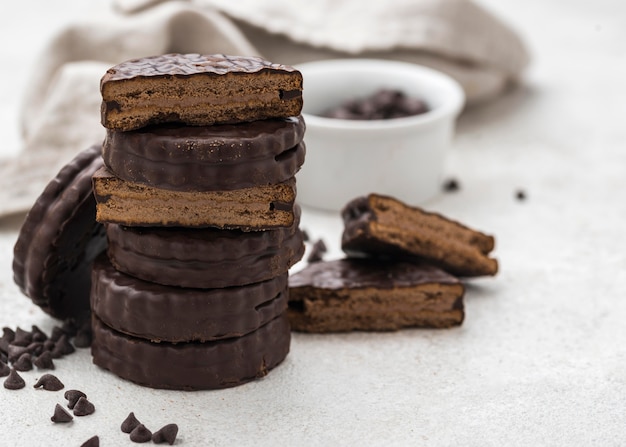 Foto grátis vista de perto de deliciosos alfajores