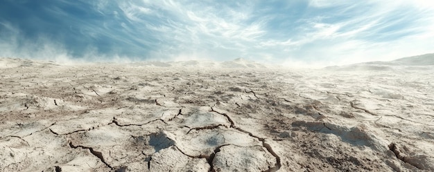 Foto grátis vista de solo seco e secado na natureza