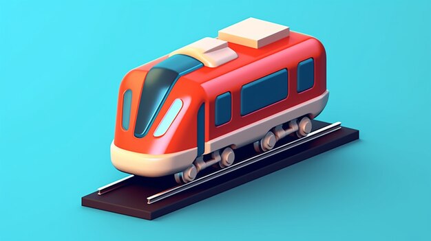 Foto grátis vista do modelo de trem moderno 3d