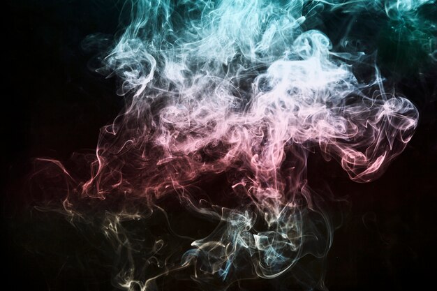 Wisps of colorful smoke