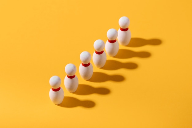 Kostenloses Foto anordnung der bowling-pins