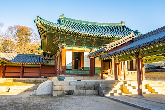 Kostenloses Foto architektur, die changdeokgungs-palast in seoul-stadt errichtet