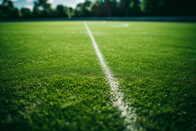 Kostenloses Foto blick auf fußballplatz mit gras