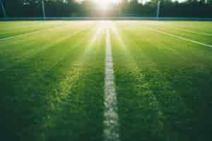 Kostenloses Foto blick auf fußballplatz mit gras