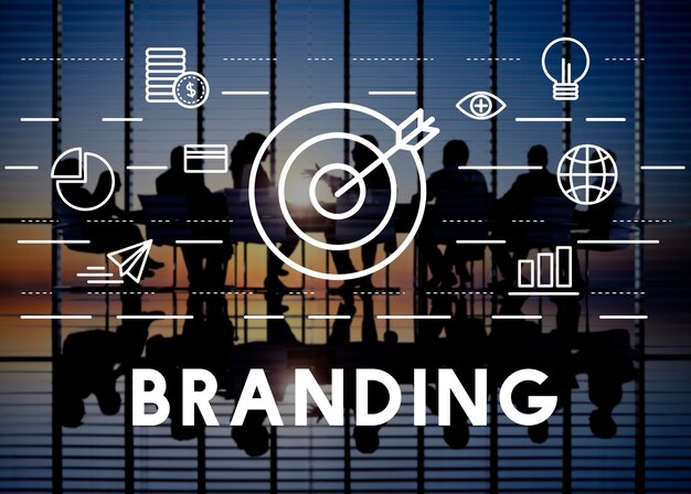 Branding Werbung Copyright Wert Profil Konzept