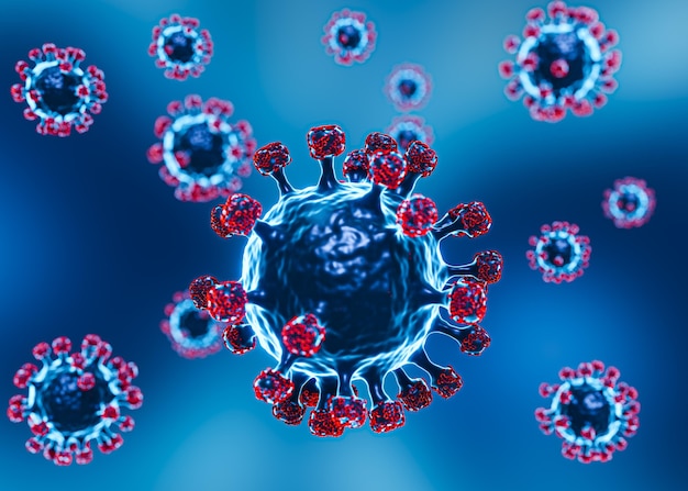 Covid-Virus 3D-Modellierung