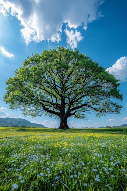 Kostenloses Foto fotorealistische sicht auf einen baum in der natur mit zweigen und stamm