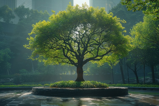 Kostenloses Foto fotorealistischer baum mit zweigen und stamm im freien in der natur