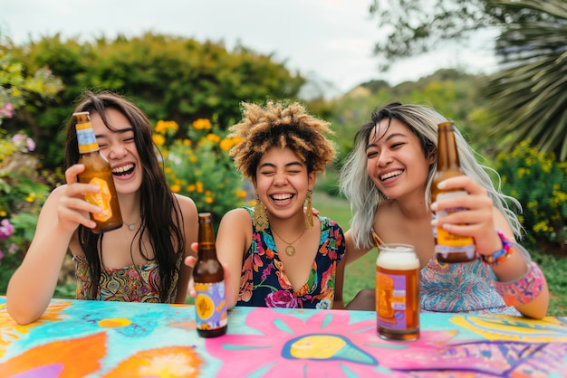 Kostenloses Foto freunde trinken bier zum oktoberfest