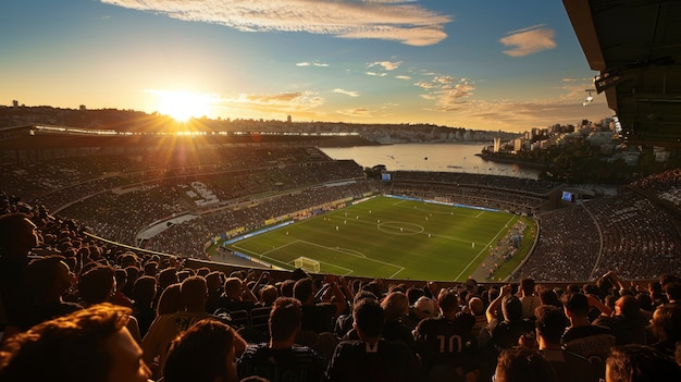 Kostenloses Foto fußballstadion voll von leuten