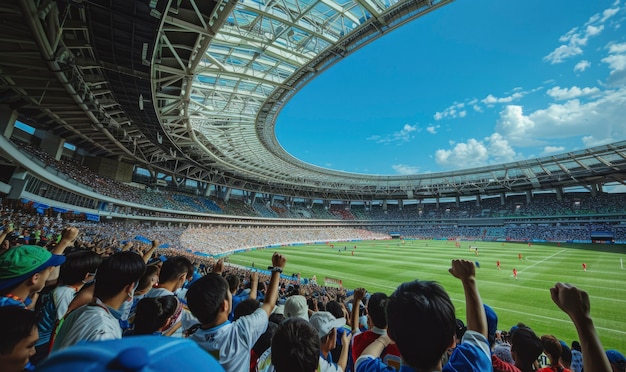 Kostenloses Foto fußballstadion voll von leuten