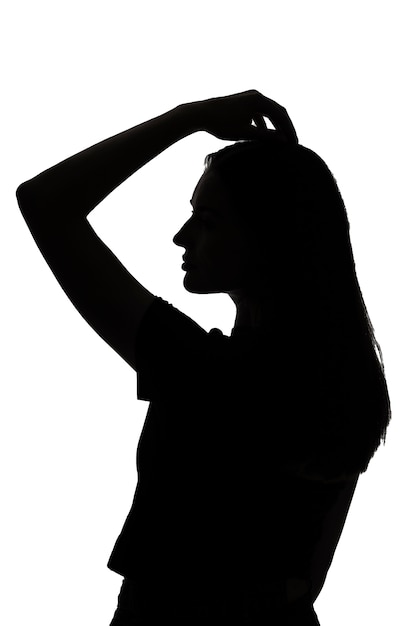 Kostenloses Foto klassische porträtsilhouette der frau