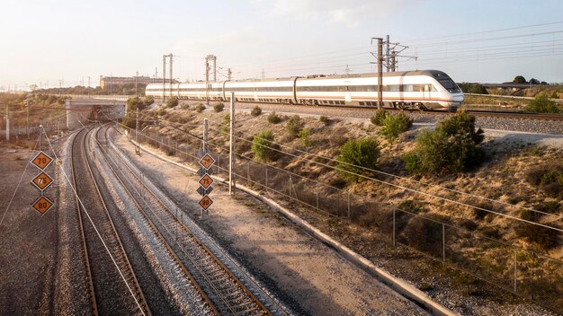 Luftbildtransportkonzept mit Eisenbahn