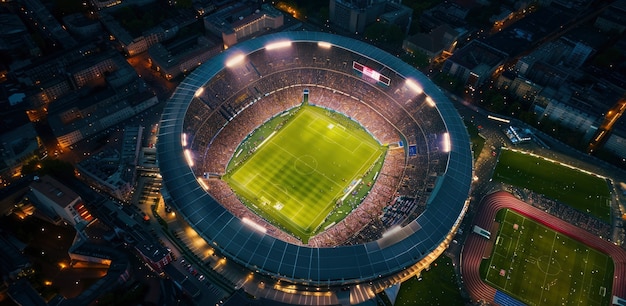 Kostenloses Foto menschen auf einem fußballstadion