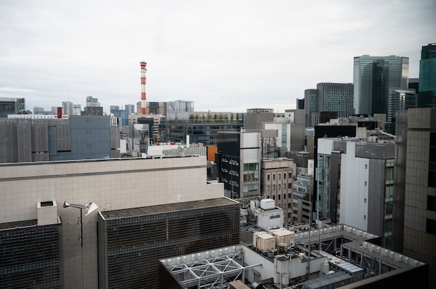 Kostenloses Foto moderner tokio-straßenhintergrund