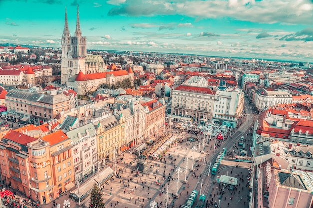 Kostenloses Foto schöne aussicht auf zagreb