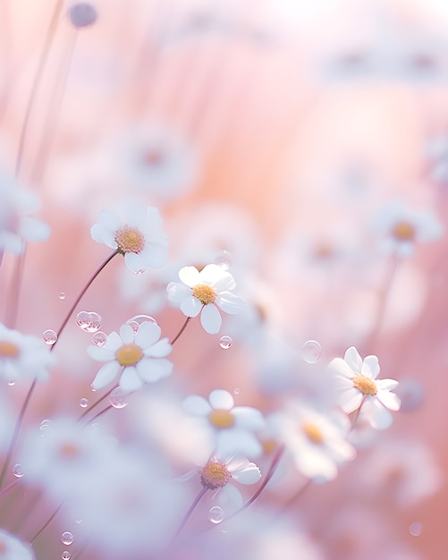 Kostenloses Foto schöne blumen mit wassertropfen