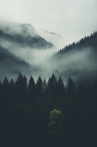 Kostenloses Foto schöne naturlandschaft mit bergen