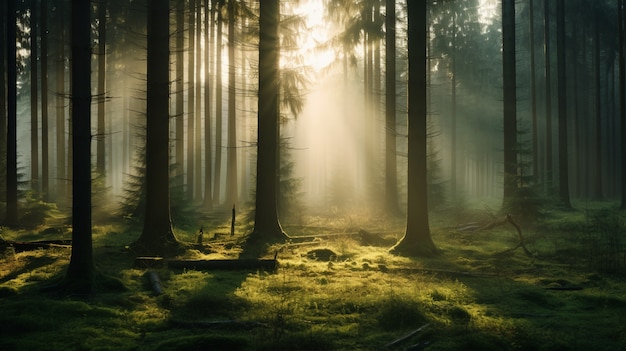 Kostenloses Foto sicht auf die naturlandschaft mit wald