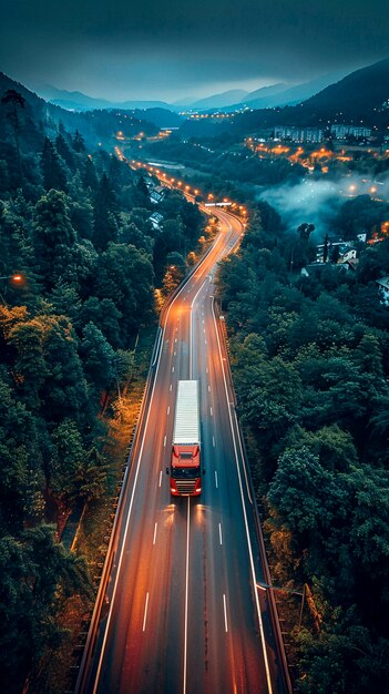 Szene mit fotorealistischen Logistikoperationen und -verfahren