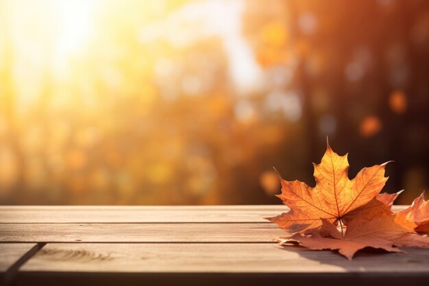 Trockener Herbstlaubhintergrund mit Holz